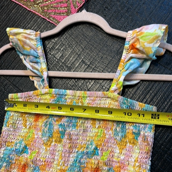 Roller Rabbit Sandrio Dove smocked riffle top sz XS - Picture 8 of 8